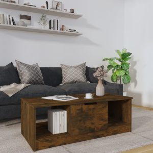 Coffee Table 102x50x36 cm Engineered Wood – Smoked Oak