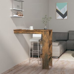 Wall Bar Table 102x45x103.5 cm Engineered Wood – Smoked Oak