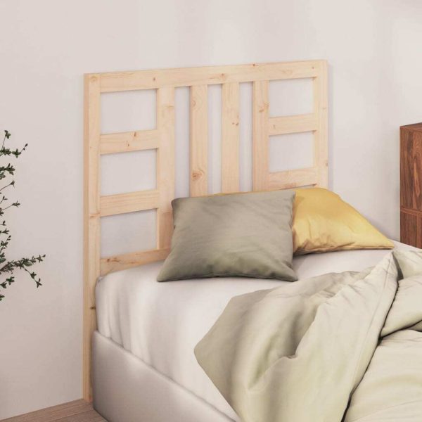 Bed Headboard Solid Wood Pine – 96x4x100 cm, Brown