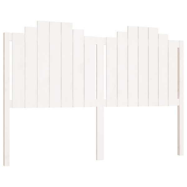 Bed Headboard Solid Wood Pine – 156x4x110 cm, White