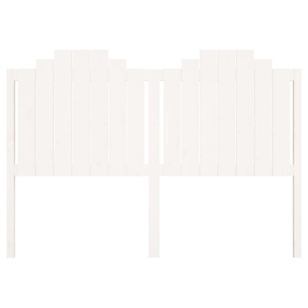 Bed Headboard Solid Wood Pine – 156x4x110 cm, White