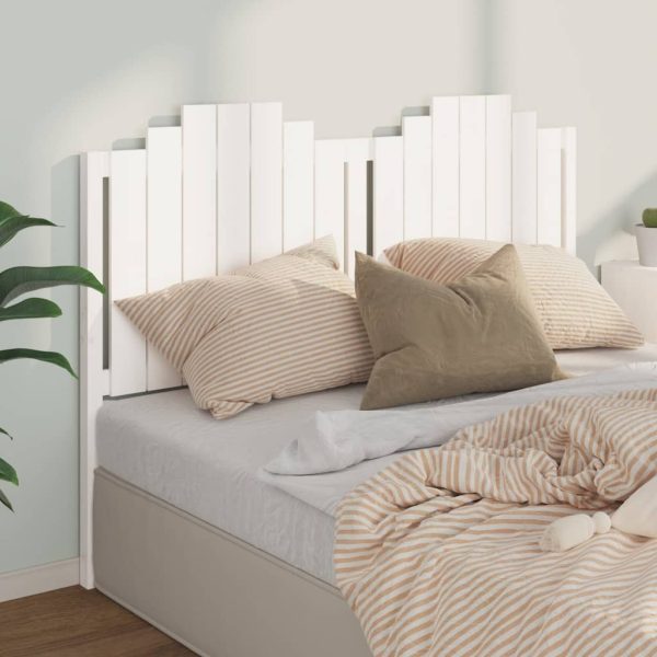 Bed Headboard Solid Wood Pine – 156x4x110 cm, White