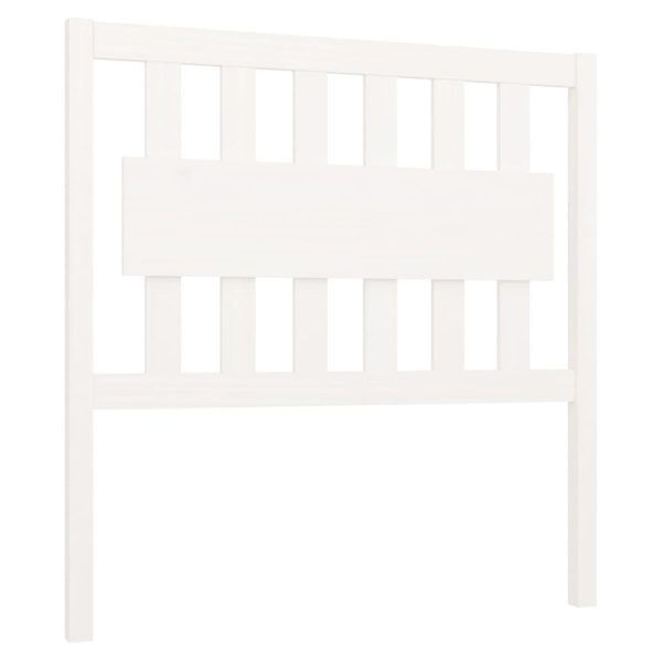 Bed Headboard Solid Wood Pine – 95.5x4x100 cm, White