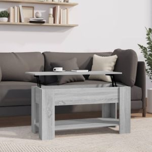 Coffee Table 101x49x52 cm Engineered Wood – Grey Sonoma