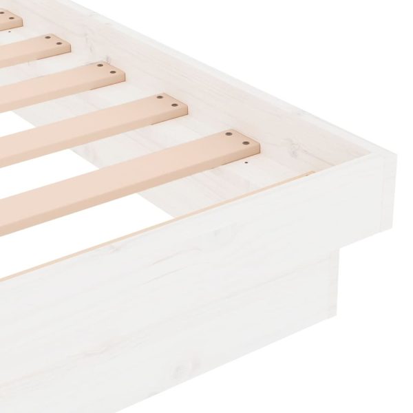 Bed Frame Solid Wood – SINGLE, White