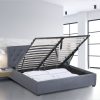 Aldershot Luxury Gas Lift Bed With Headboard (Model 3) – DOUBLE, Grey