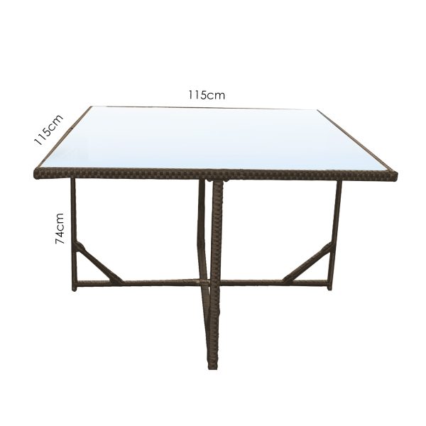 Arcadia Furniture 5 Piece Dining Table Set – Oatmeal and Grey