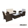 Arcadia Furniture 4 Piece Sofa Set – Oatmeal and Grey