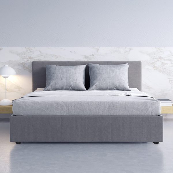 Jupiter Luxury Gas Lift Bed with Headboard (Model 1) – SINGLE, Grey