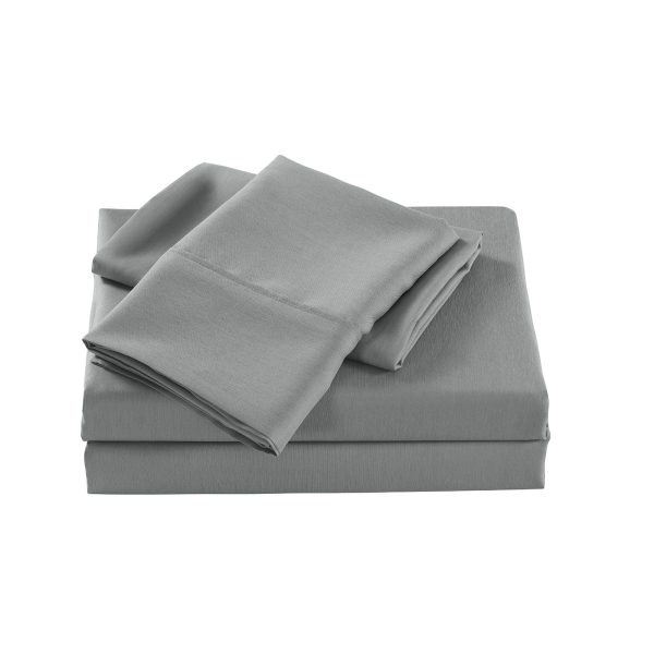 Royal Comfort Bamboo Cooling 2000TC Sheet Set – SINGLE, Mid Grey
