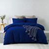 Royal Comfort Vintage Washed 100 % Cotton Quilt Cover Set – SINGLE, Royal Blue