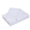 Royal Comfort Blended Bamboo Sheet Set with Stripes – DOUBLE, White