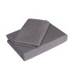 Royal Comfort Blended Bamboo Sheet Set with Stripes – DOUBLE, Charcoal