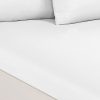 Royal Comfort 1500 TC Cotton Rich Fitted sheet 3 PC Set – QUEEN, White