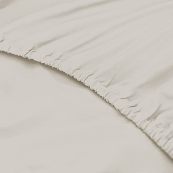 Royal Comfort 1500 TC Cotton Rich Fitted sheet 3 PC Set – KING, Ivory