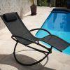Arcadia Furniture Zero Gravity Rocking Chair – Black