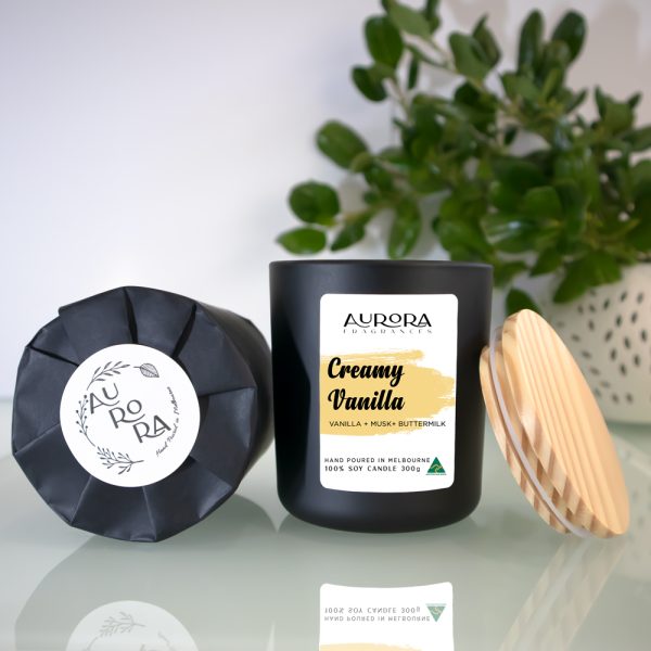 Aurora Soy Candle Australian Made 300g 2 Pack – Creamy Vanilla