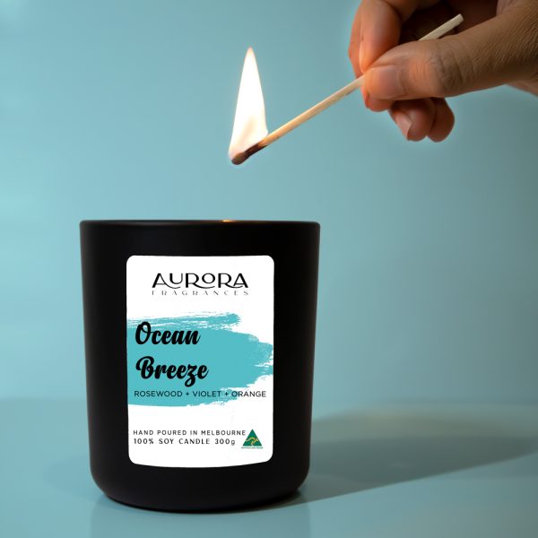 Aurora Soy Candle Australian Made 300g – Ocean Breeze