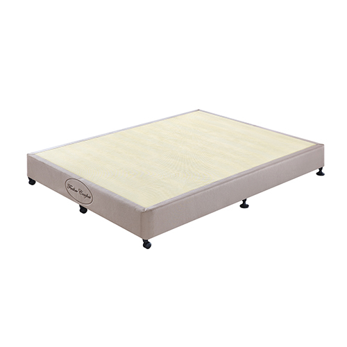 Mattress Base Ensemble Solid Wooden Slat with Removable Cover – KING, Beige