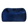 Bean Bag Chair Cover Soft Velevt Home Game Seat Lazy Sofa 145cm Length – Blue
