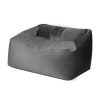 Bean Bag Chair Cover Soft Velevt Home Game Seat Lazy Sofa 145cm Length – Dark Grey