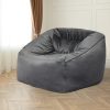 Bean Bag Chair Cover Soft Velevt Home Game Seat Lazy Sofa Cover Large – Dark Grey