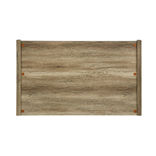 Agawam Bed Frame Natural Wood like MDF in Oak Colour – QUEEN, Oak