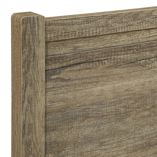 Agawam Bed Frame Natural Wood like MDF in Oak Colour – QUEEN, Oak