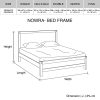 Avon Bed Frame in Solid Wood Veneered Acacia Bedroom Timber Slat – SINGLE, Oak