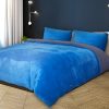 Luxury Bedding Two-Sided Quilt Cover with Pillowcase – DOUBLE, Navy Blue