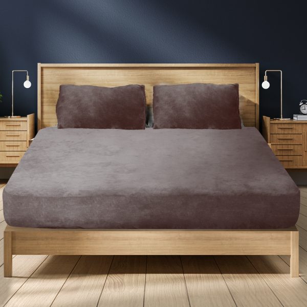 Ultra Soft Fitted Bedsheet with Pillowcase – DOUBLE, Mink