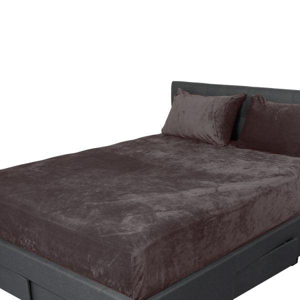 Ultra Soft Fitted Bedsheet with Pillowcase – KING, Mink