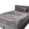 Ultra Soft Fitted Bedsheet with Pillowcase – KING SINGLE, Silver and Grey