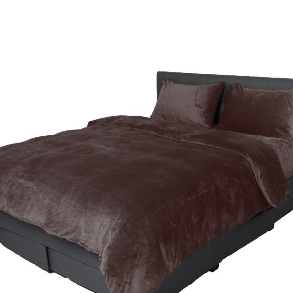 Luxury Flannel Quilt Cover with Pillowcase – QUEEN, Mink