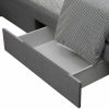 Shaugh Bed Frame Base With Storage Drawer Mattress Wooden Fabric – KING, Beige