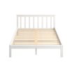 Amesbury Wooden Bed Frame Full Size Mattress Base Timber – QUEEN, White