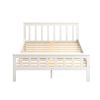 Adelphi Wooden Bed Frame Mattress Base Solid Timber Pine Wood – DOUBLE, White