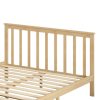 Adelphi Wooden Bed Frame Mattress Base Solid Timber Pine Wood – QUEEN, Natural