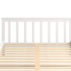 Adelphi Wooden Bed Frame Mattress Base Solid Timber Pine Wood – QUEEN, White