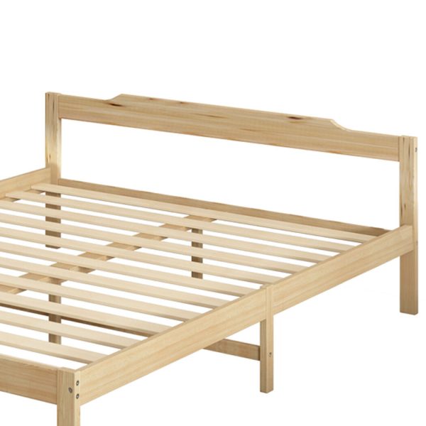 Nora Wooden Bed Frame Mattress Base Solid Timber Pine Wood – DOUBLE, Natural