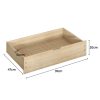 2x Bed Frame Storage Drawers Wooden Timber Trundle For Bed Frame Base – Natural