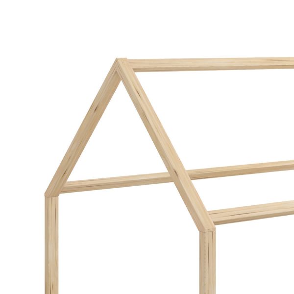 Arizona Bed Frame Single Wooden Timber House Frame Wood Mattress Base Platform – Natural