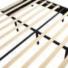 Parilla Bed Frame Mattress Base Platform Wooden Velevt Headboard – QUEEN, Blue