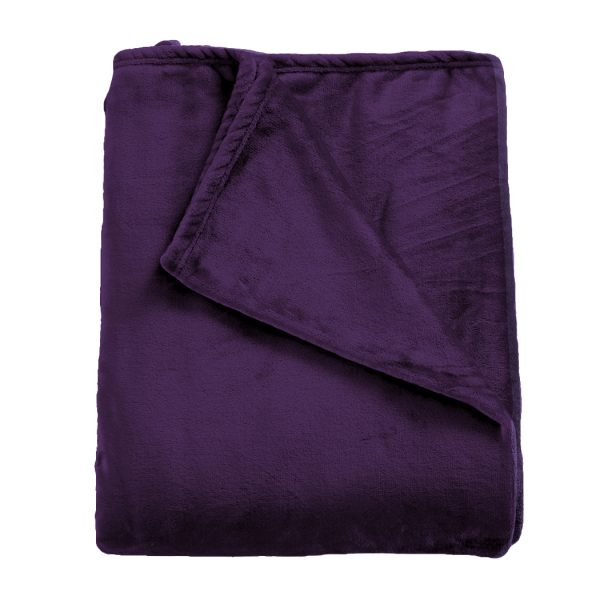 320GSM Ultra Soft Mink Blanket Warm Throw – 220 x 240 cm, Aubergine