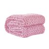 Knitted Weighted Blanket Chunky Bulky Knit Throw Blanket – Pink, 9 KG