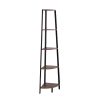 5 Tier Corner Shelf Industrial Ladder Shelf Wooden Storage Display Rack