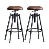 Rustic Industrial Bar Stool Kitchen Stool Barstool Swivel Dining Chair – 2