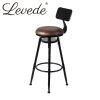 Industrial Bar Stools Kitchen Stool PU Leather Barstools Swivel Chair – 1