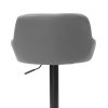 2x Bar Stools Kitchen Barstools PU Leather Chairs Gas Lift Swivel – Grey