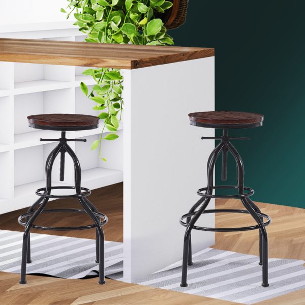 Bar Stools Stool Swivel Gas Lift Kitchen Wooden Dining Chair Chairs Barstools – 2